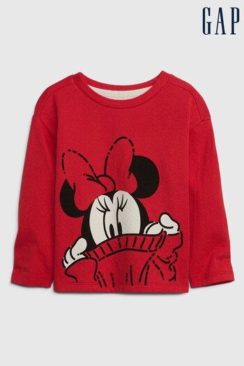 Gap Red Disney Graphic Long Sleeve Crew Neck T-Shirt (K26467) | £16