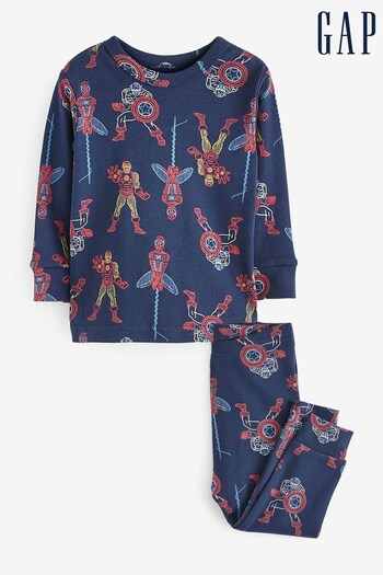 Gap Blue Marvel Avengers Long Sleeve Pyjama Set (K26514) | £20