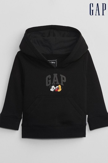 Gap Black Disney Mickey Mouse Graphic Logo Hoodie (K26521) | £20