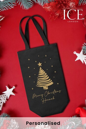 Personalised Fairtrade Certified Christmas Tree Bottle Bag by ICE London (K26580) | £10