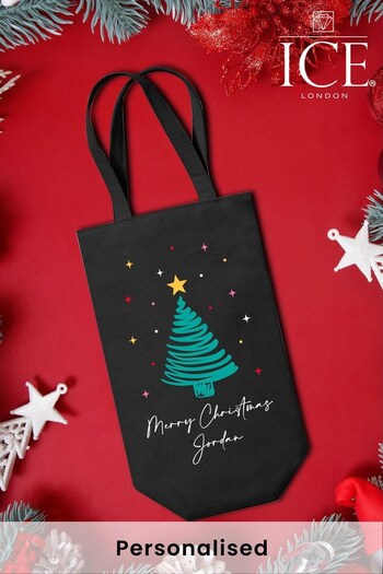 Personalised Fairtrade Certified Christmas Tree Bottle bag by ICE London (K26581) | £10