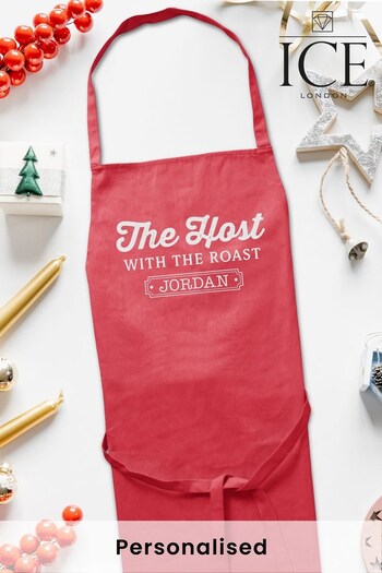 Persoanlised Christmas The Host With The Roast Apron by Ice London (K26606) | £20