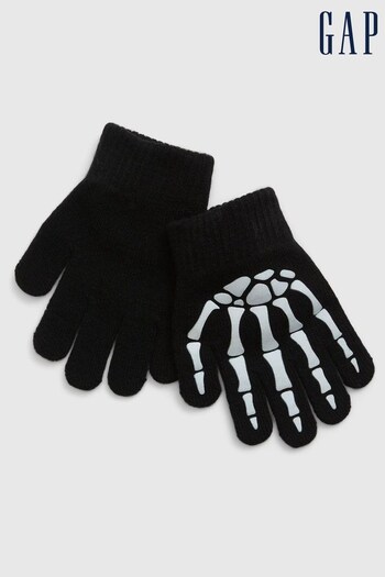 Gap Black Halloween Skeleton Gloves (K26612) | £10