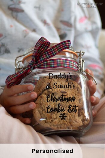 Personalised Small Jar With Christmas Cookie Cutters by Jonny's Sister (K26619) | £29