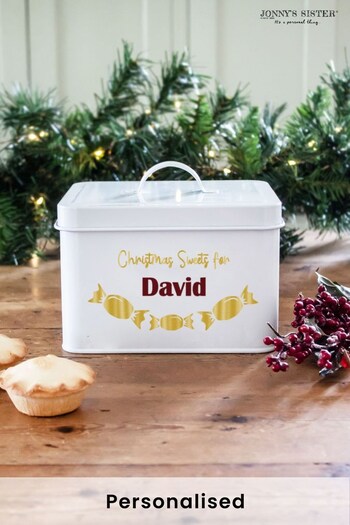 Personalised Christmas Sweets Treat Tin by Jonny's Sister (K26643) | £25