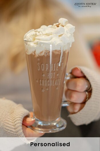 Personalised Christmas Hot Chocolate Glass by Jonny's Sister (K26651) | £22