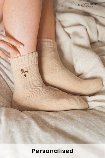 Personalised Embroidered Wool Socks by Jonny's Sister (K26682) | £19