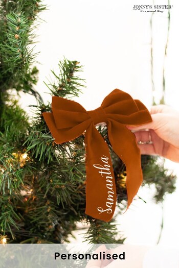 Personalised Velvet Christmas Tree Bow by Jonny's Sister (K26700) | £13