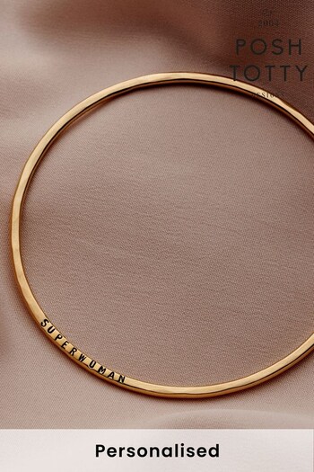 Personalised Message Bangle by Posh Totty (K26771) | £95