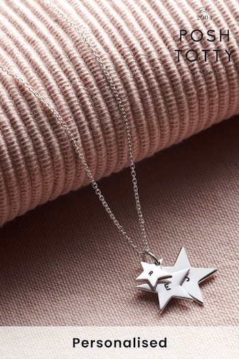 Personalised Family Star Necklace by Posh Totty (K26868) | £59