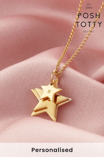 Personalised Family Star Necklace by Posh Totty (K26869) | £79