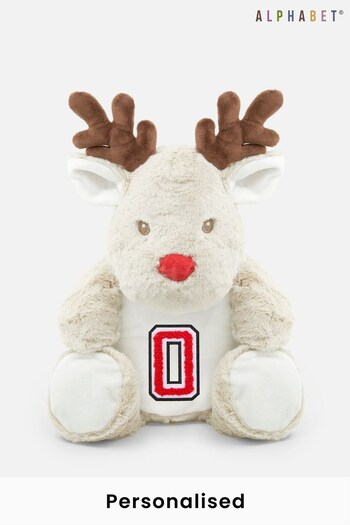 Personalised Soft Plush Reindeer by Alphabet (K26882) | £28
