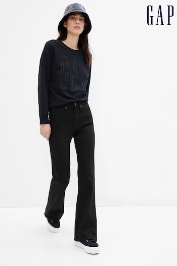 Gap Black 70s Flare High Waisted Stretch Impact Jeans (K27207) | £50