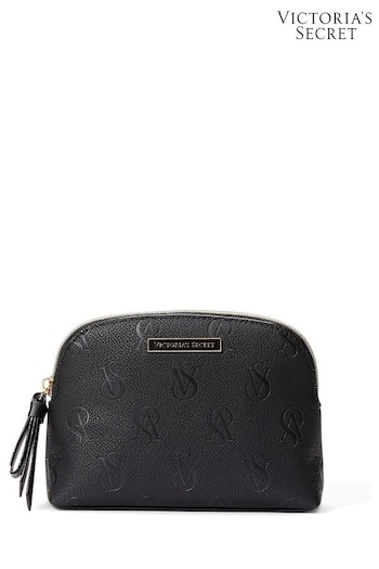 Victoria's Secret Black Embossed Monogram Makeup Bag (K27224) | £20