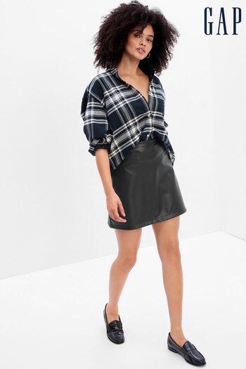 Gap Black Faux-Leather Mini Skirt (K27319) | £45