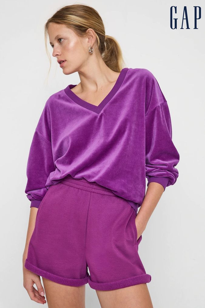 Purple hotsell velvet sweater