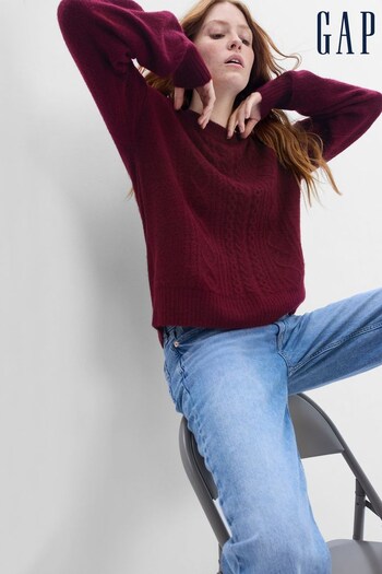 Gap Red Forever Cosy Cable Knit Jumper (K27669) | £40