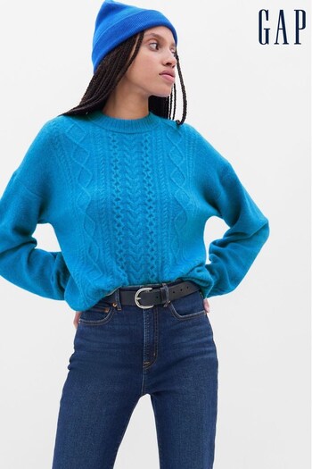 Gap Blue Forever Cosy Cable Knit Jumper (K27671) | £40
