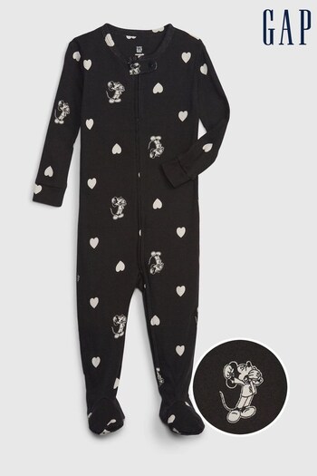 Gap Multi Disney Organic Cotton Mickey Mouse Pyjama One-Piece (K27683) | £25