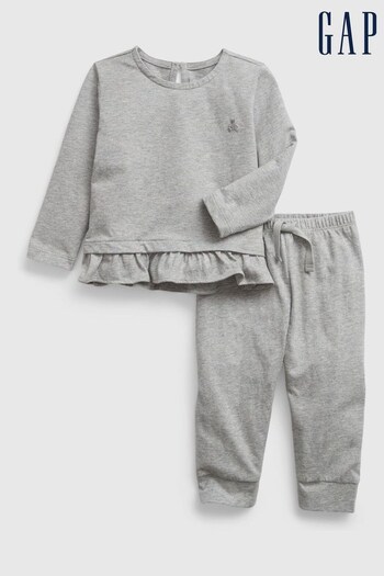 Gap Grey Outfit Set With Long-Sleeve T-Shirt and Joggers (K27796) | £18