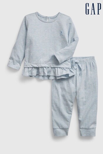 Gap Blue Outfit Set With Long-Sleeve T-Shirt and Joggers (K27797) | £20