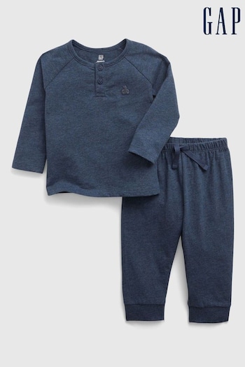 Gap Blue Outfit Set With Long-Sleeve T-Shirt and Joggers (K27814) | £18