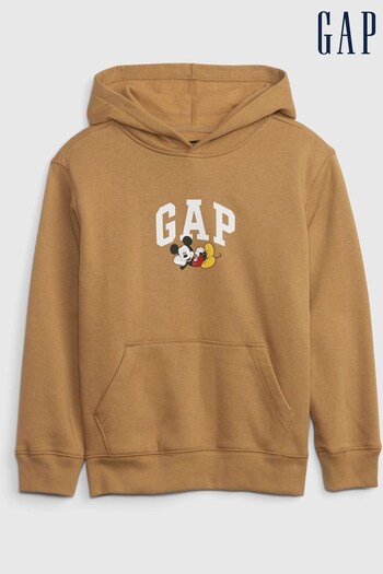 Gap Brown Disney Mickey Mouse Logo Hoodie (K27839) | £20