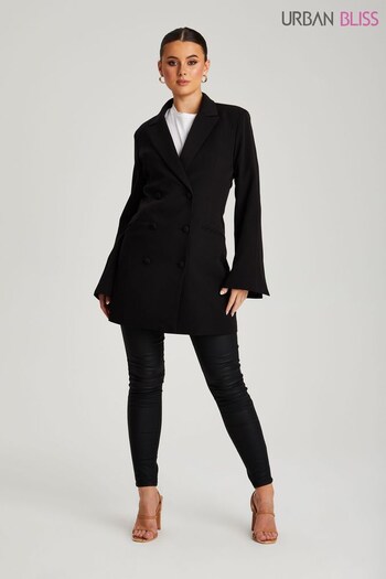 Urban Bliss Black Flare Sleeve Fitted Blazer Dress (K27912) | £50
