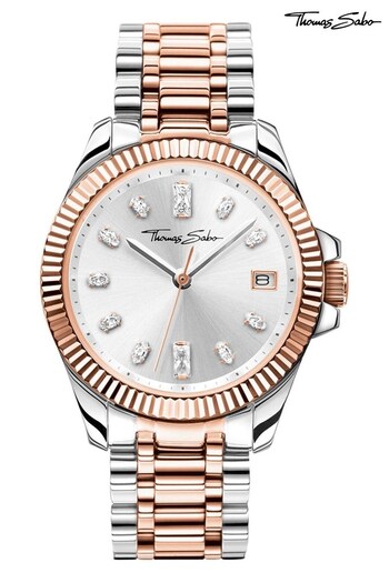 Thomas Sabo Silver & Rose Gold Classic Ladies Watch (K28074) | £398