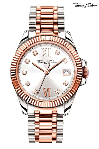 Thomas Sabo Silver & Rose Gold Classic Ladies Watch (K28076) | £298