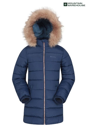 Mountain Warehouse Blue Galaxy  Water-Resistant Long Padded Jacket (K28113) | £64