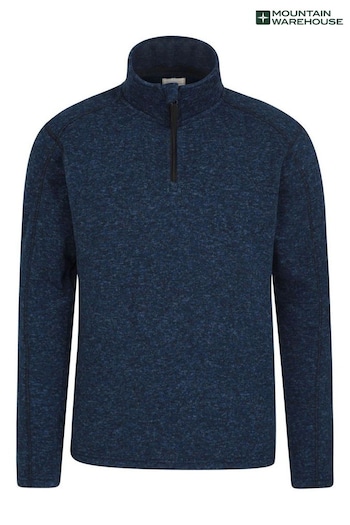 Mountain Warehouse Blue Idris Mens Half-Zip Fleece (K28150) | £40