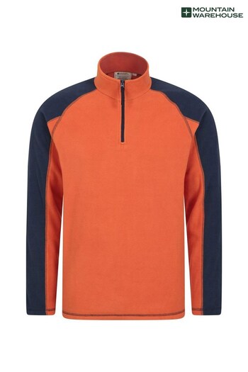 Mountain Warehouse Orange Ashbourne Half-Zip Fleece - Mens (K28152) | £24