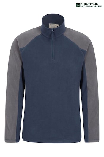 Mountain Warehouse Blue Ashbourne Half-Zip Fleece - Mens (K28156) | £24