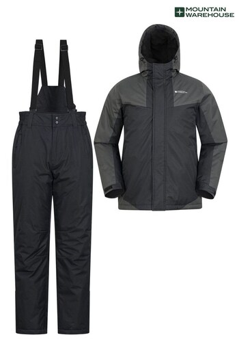Mountain Warehouse Black Ski Jacket and Pant Set -  Mens (K28174) | £120