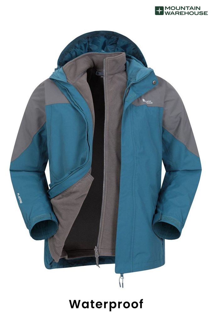 Mountain Warehouse Grey Storm 3 in 1 Waterproof Jacket (K28199) | £112