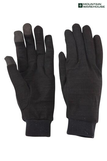 Mountain Warehouse Black Merino Mens Liner Gloves (K28234) | £24