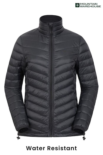 Mountain Warehouse Black Featherweight Water Resistant Down Jacket - Womens (K28267) | £96