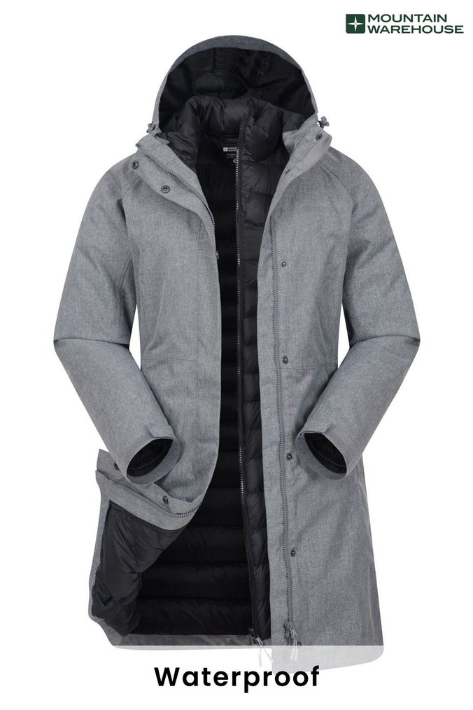 Mountain Warehouse Grey Alaskan 3 in 1 Long Jacket (K28298) | £175