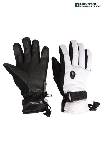 Mountain Warehouse White Extreme Womens Waterproof Ski Gloves (K28302) | £40