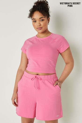 Victoria's Secret PINK Dreamy Pink Cotton ShortSleeve Raglan Crop Top (K28357) | £16