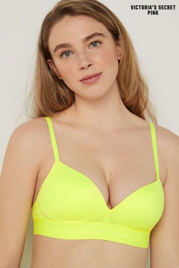 Victoria's Secret PINK Electro Yellow Non Wired Push Up Smooth T-Shirt Bra (K28408) | £14