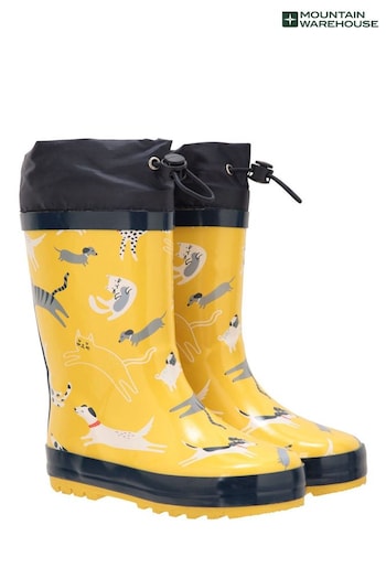 Mountain Warehouse Yellow Pattern Winter Wellies - Kids (K28468) | £24