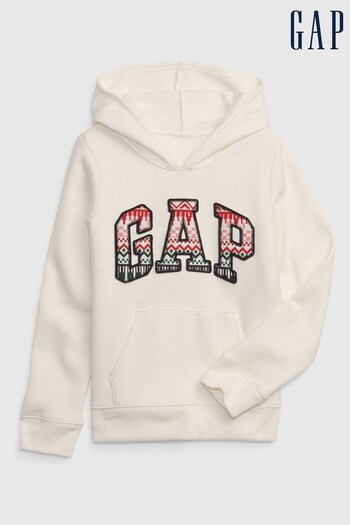 Gap White Logo Hoodie (K28531) | £20