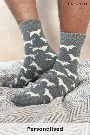Personalised Embroidered Dog Cosy Socks by Solesmith (K28713) | £20
