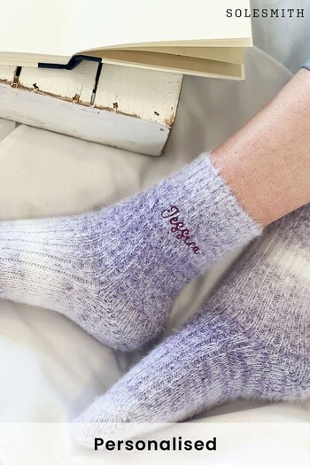 Personalised Ombre Embroidered Snug Socks by Solesmith (K28718) | £16.50