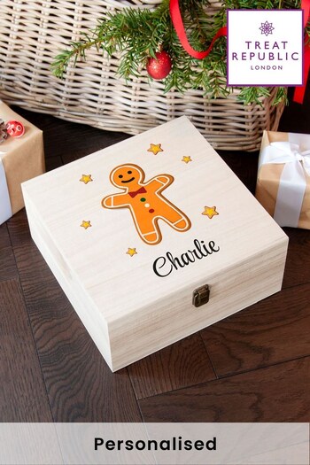 Personalised Gingerbread Man Christmas Eve Box by Treat Republic (K28989) | £30