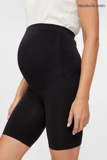 Mamalicious Black Maternity Over The Bump Seamless Support Shorts (K28994) | £15 - £16