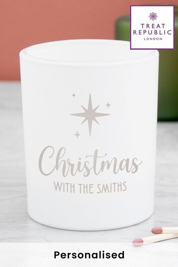 Personalised Christmas Star Candle Holder by Treat Republic (K29027) | £20