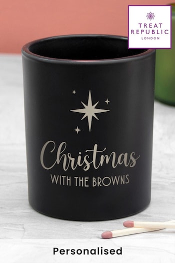 Personalised Christmas Star Candle Holder by Treat Republic (K29028) | £20